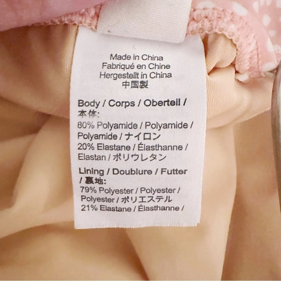 J.Crew Crewcuts Girls Swimwear Bikini Top Polka Dot Pink One Piece Separate - Picture 4 of 7